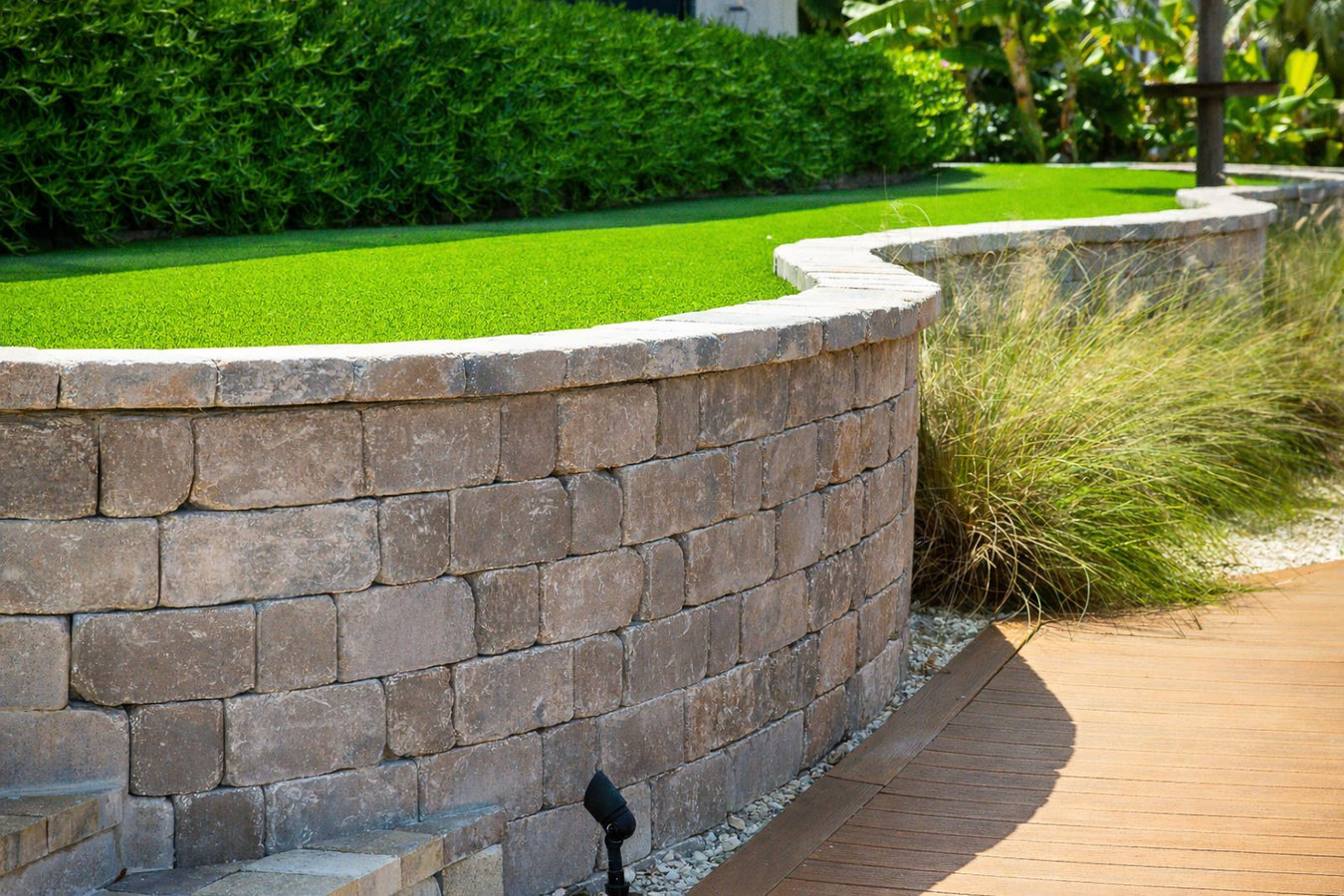 Retaining wall construction